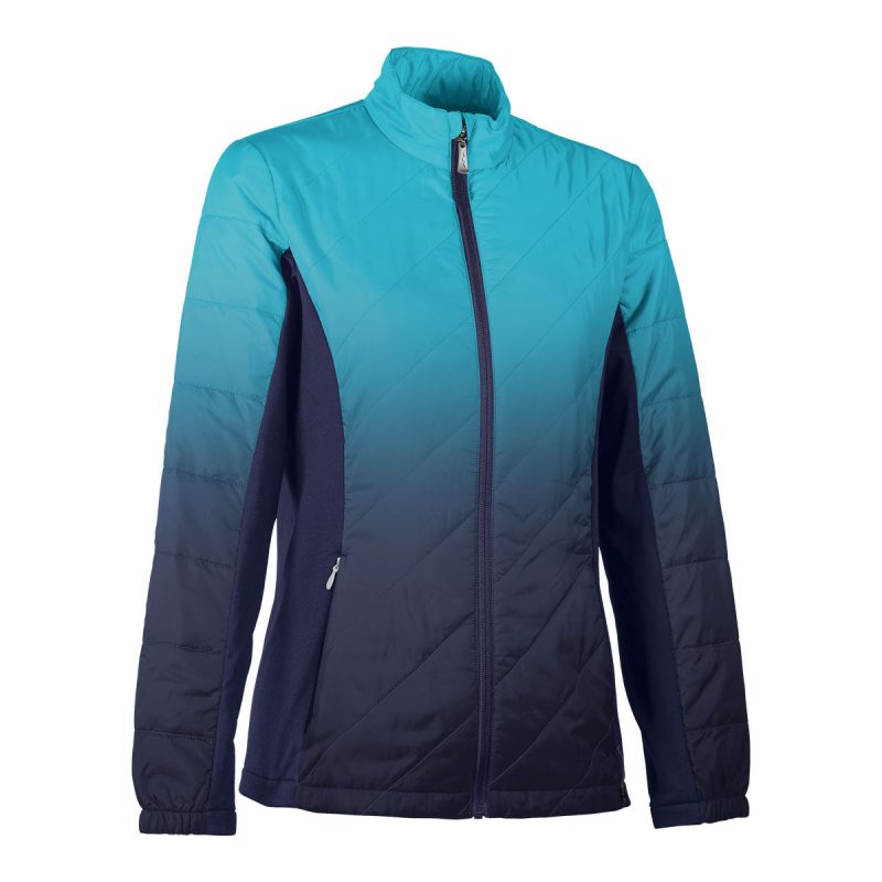 213787 WMN GRADIENT JKT NAVY AQUA