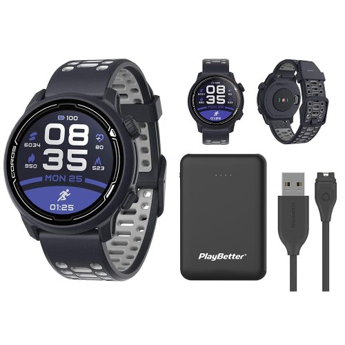 CorosPACE2SportSmartwatch Navy Silicone bundle