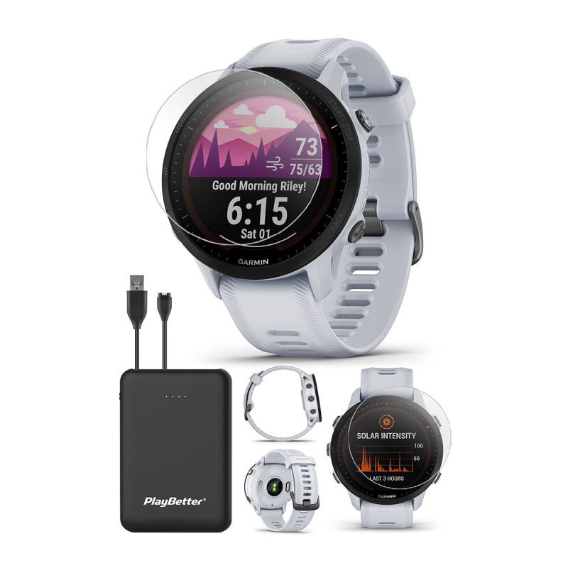 Forerunner955 Solar White Bundle