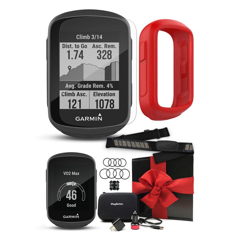 GARMIN EDGE 130 PLUS RED HRM GIFT BOX BUNDLE