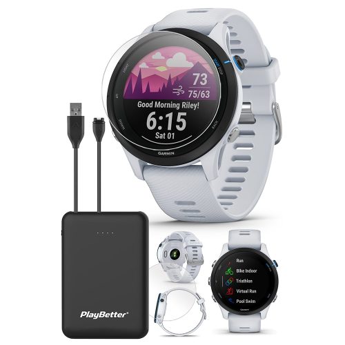 GARMINFORERUNNER255MUSICWHITESTONEBUNDLE