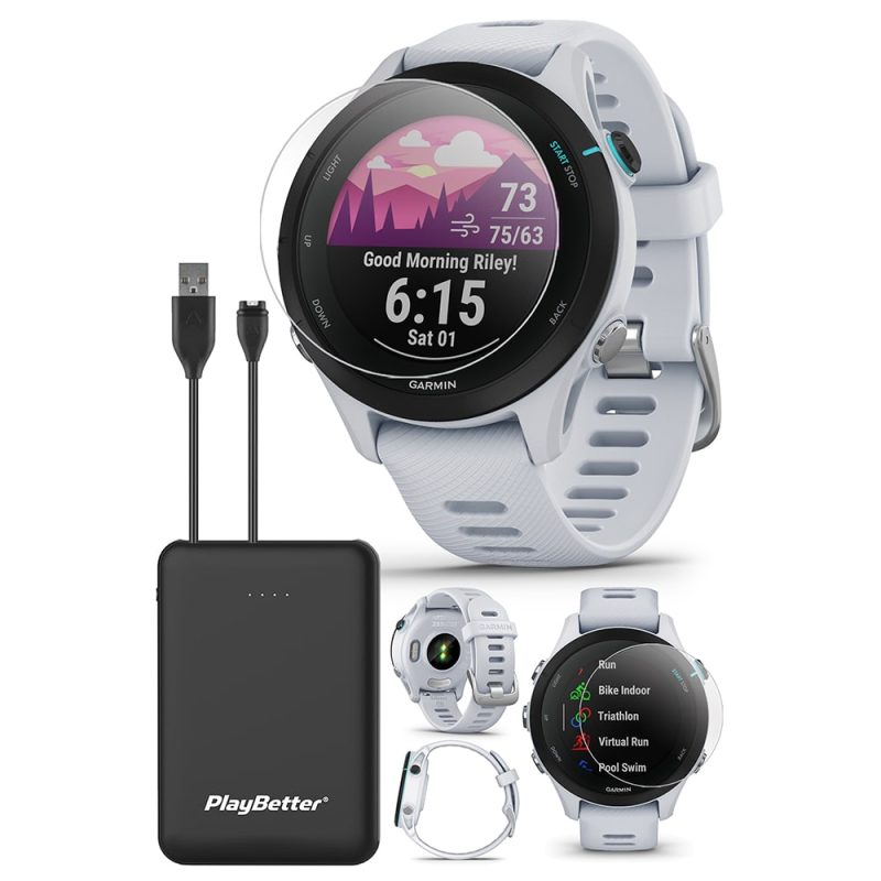 GARMINFORERUNNER255SMUSICWHITESTONEBUNDLE