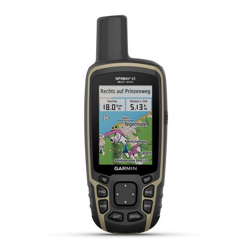 Garmin GPSMAP 65 Handheld Hiking GPS - Front Angle