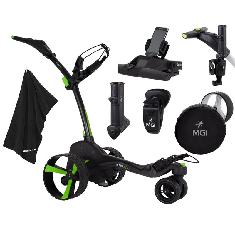 MGI Zip X5 Electric Golf Caddy Black Bundle