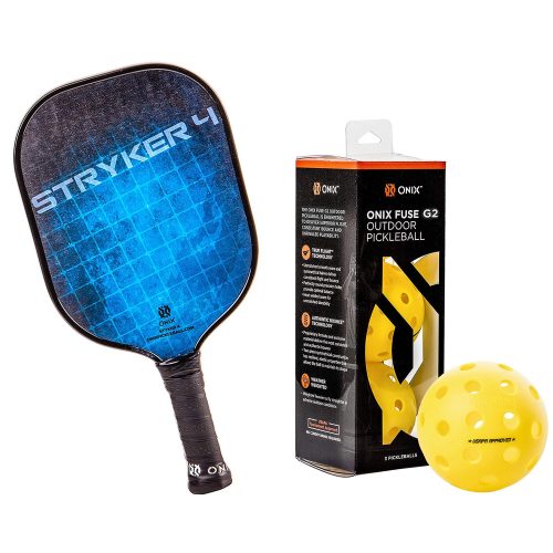 ONIX STRYKER 4 COMPOSITE PADDLE Blue Ball Bundle