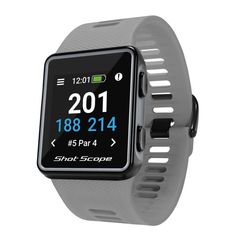 Shot Scope G3 Golf GPS Watch - Gray - Left Angle