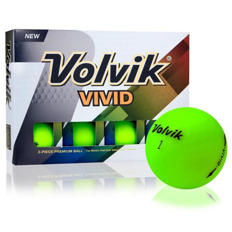 Volvik Vivid Matte Green Golf Balls 1