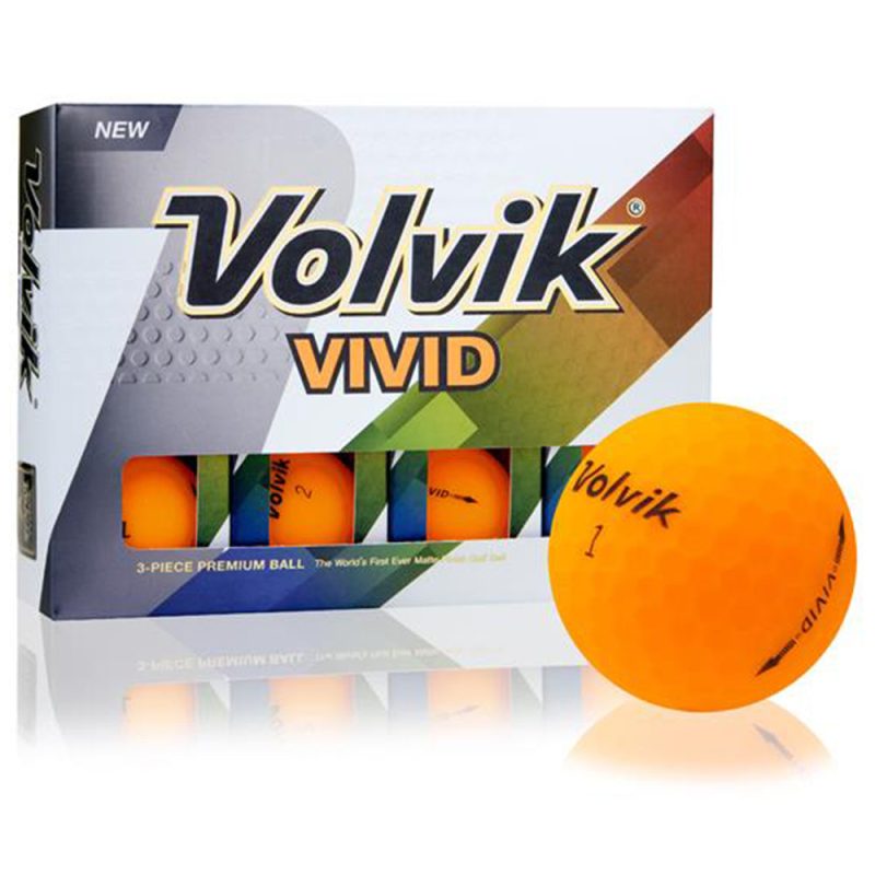 Volvik Vivid Matte Sherebet Orange Golf Balls 1