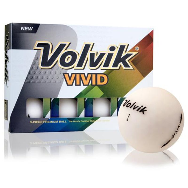 Volvik Vivid Matte White Golf Balls 1