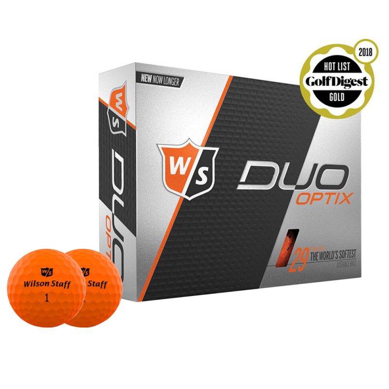 WilsonStaffDuoSoftOptixGolfBalls Orange