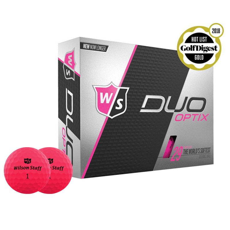 WilsonStaffDuoSoftOptixGolfBalls Pink