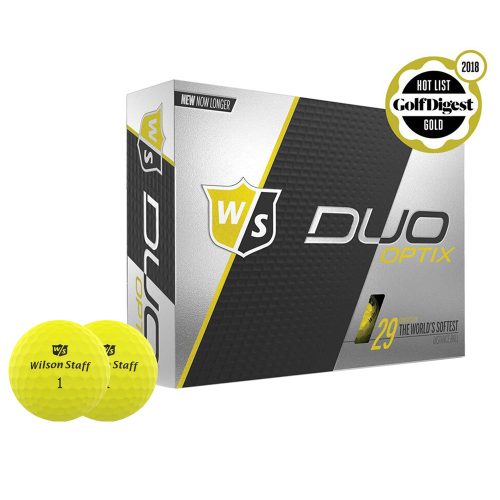 WilsonStaffDuoSoftOptixGolfBalls Yellow