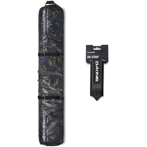 Dakine Boundary Ski Roller Bag - Cascade Camo Coated with Dakine Ski Straps