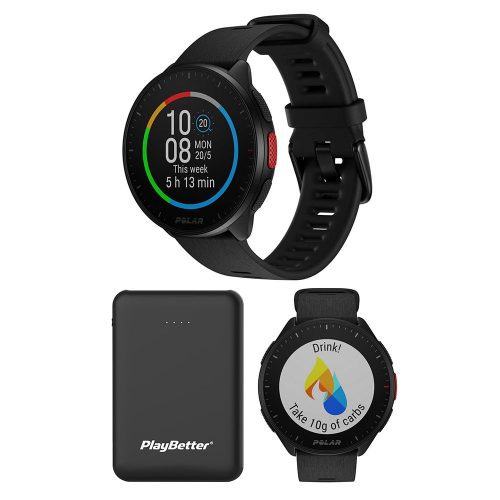 polar pacer watch black bundle