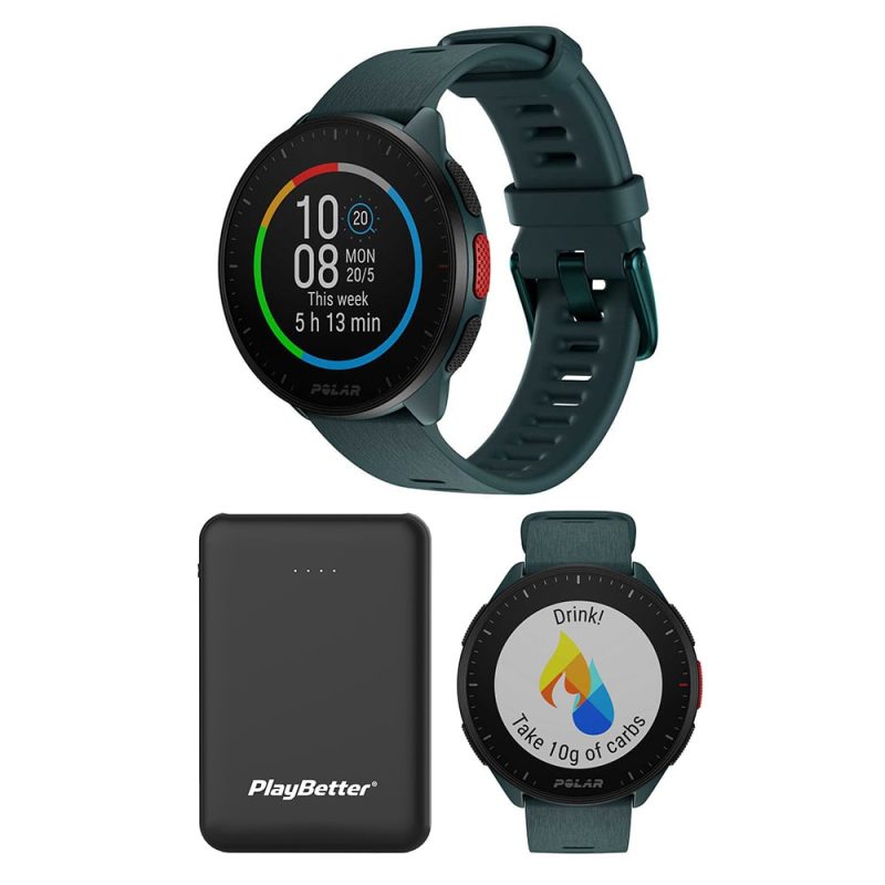 polar pacer watch green bundle