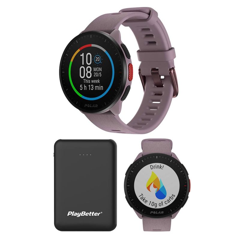 polar pacer watch purple bundle