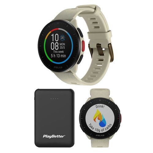 polar pacer watch white bundle