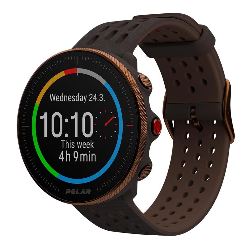 Polar Vantage M2 Multisport GPS Watch - Brown Copper - Left Angle