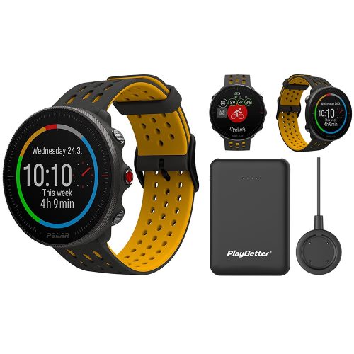 polar vantage m2 gray yellow bundle