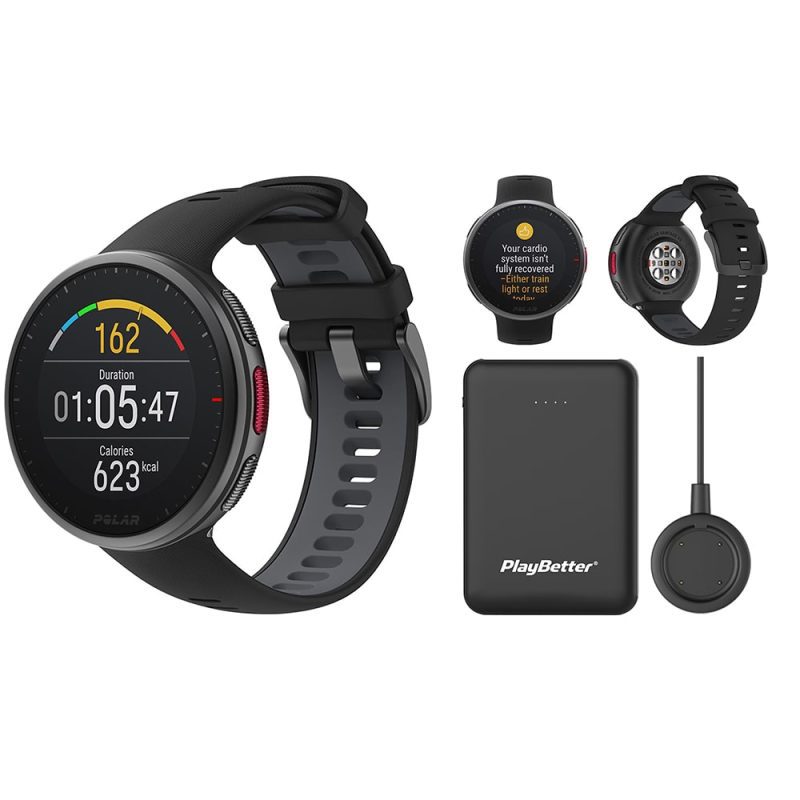 polar vantage v2 black bundle